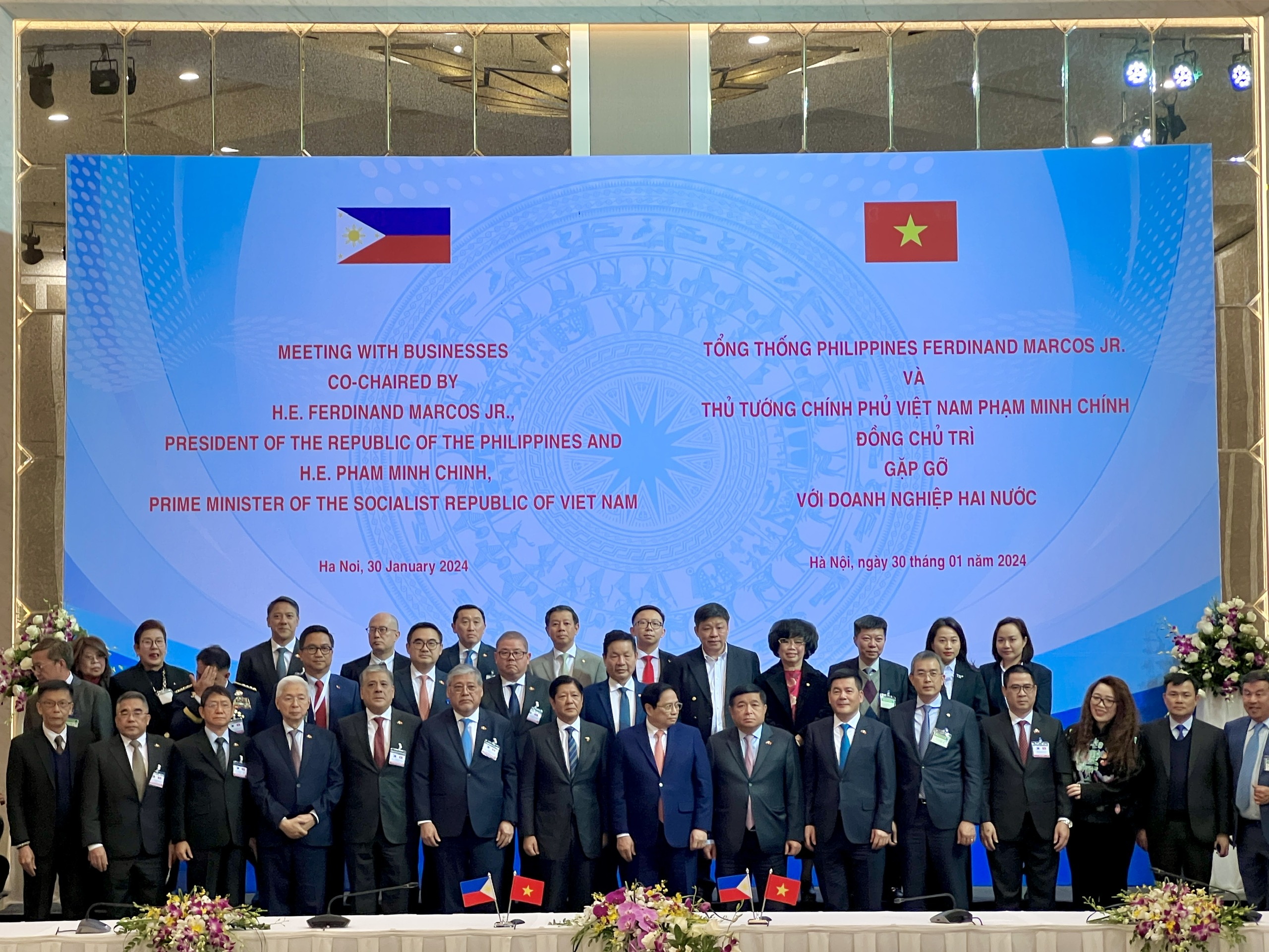 PhilChamVN joins business luncheon with President Ferdinand Marcos, Jr. and Prime Minister Pham Minh Chinh